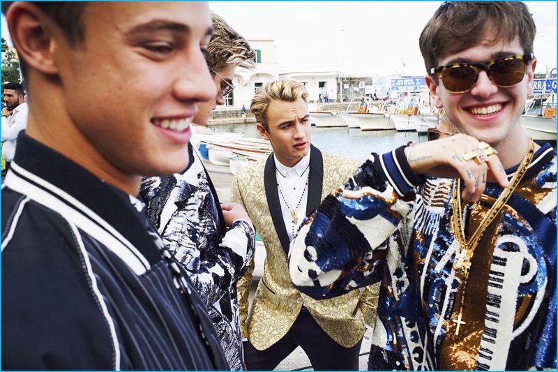 Dolce & Gabbana enlists Cameron Dallas, Gabriel-Kane Day-Lewis, Brandon Thomas Lee, and Presley Gerber for its spring-summer 2017 men's campaign.