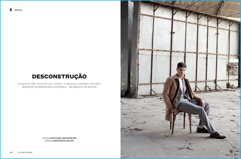 Cristiano Madureira photographs Evandro Soldati for an editorial in Playboy Brasil.