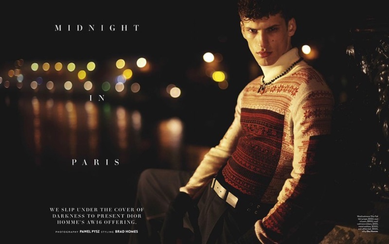 Pawel Pysz photographs David Trulik in Dior Homme for GQ Australia.