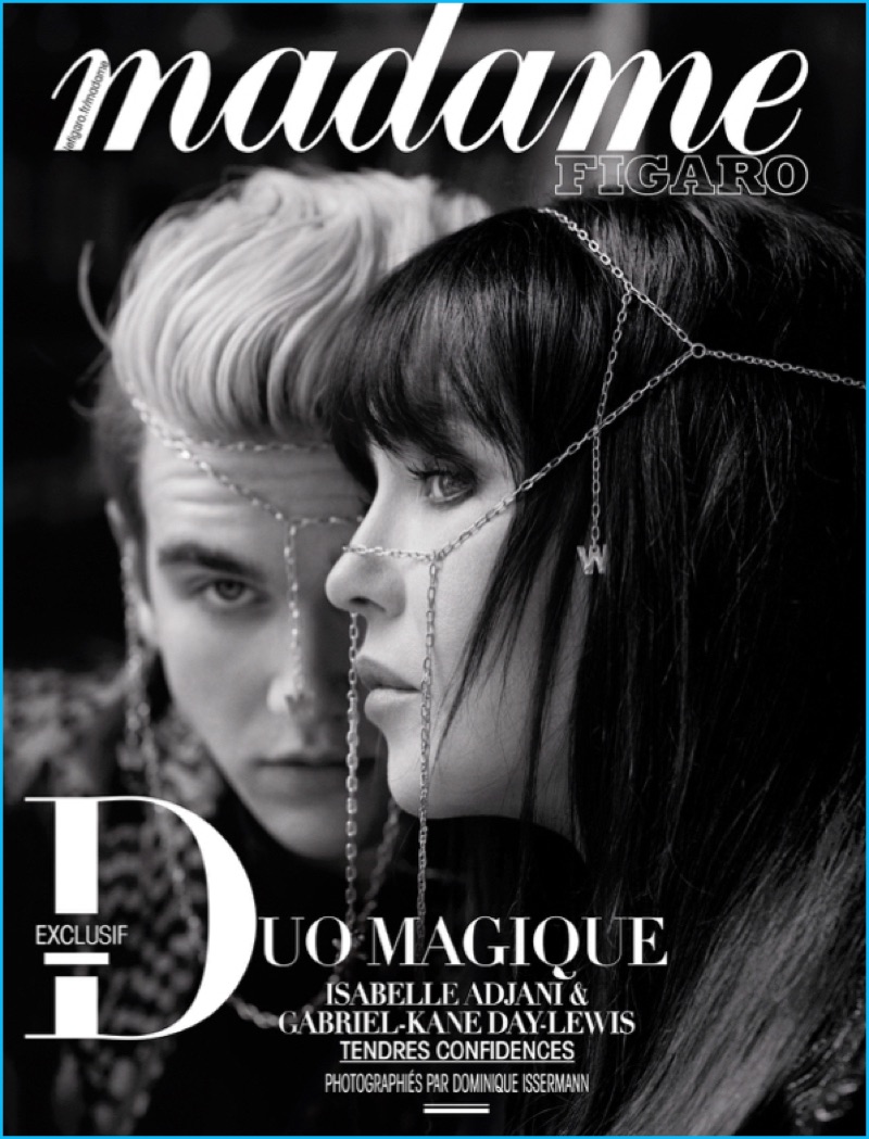 Gabriel-Kane Day-Lewis and his mother, Isabelle Adjani cover Madame Figaro.