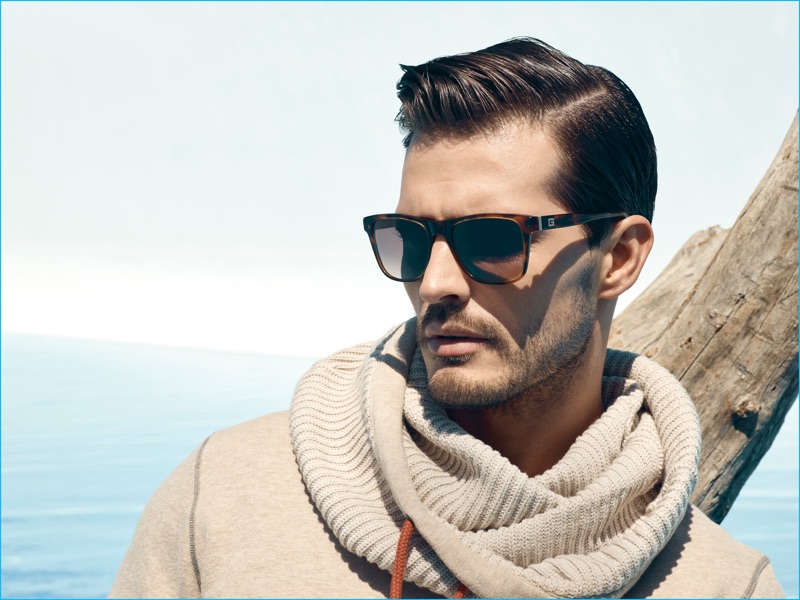 Diego Miguel rocks sunglasses for GUESS' fall-winter 2016 men's eyewear campaign.