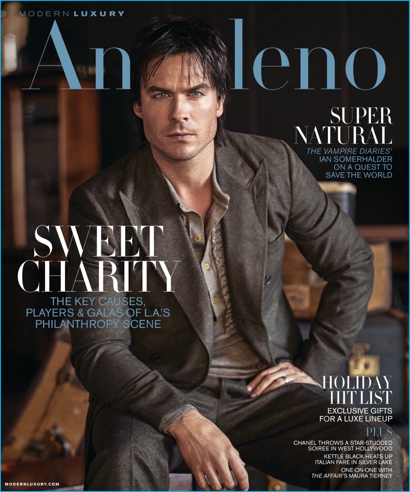 Ian Somerhalder covers the November 2016 issue of Modern Luxury Angeleno. 