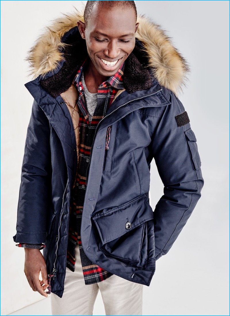 Armando Cabral sports J.Crew's nordic parka.