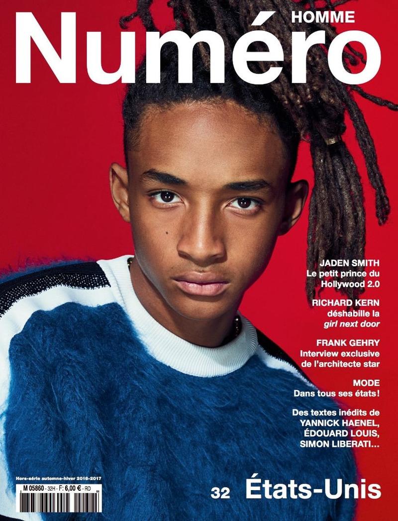 Jaden Smith covers the fall-winter 2016 edition of Numéro Homme.