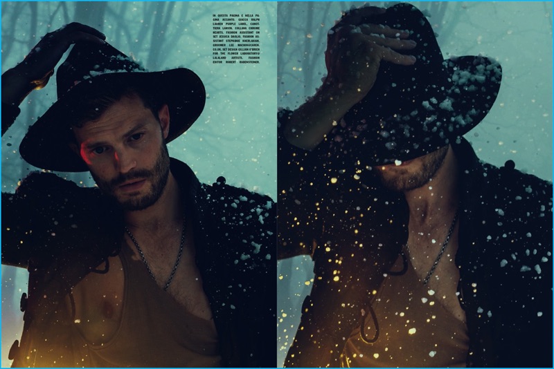 Norman Jean Roy photographs Jamie Dornan in Ralph Lauren Purple Label and Lanvin for L'Uomo Vogue.