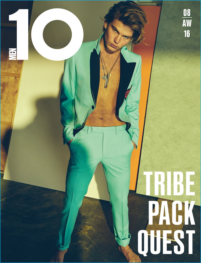 Jordan Barrett covers the fall-winter 2016 issue of 10 Men in a look from Italian fashion house Gucci. » Jordan Barrett Covers 10 Men Australia, Brings Young Cool to Fall Fashions Jordan Barrett covers the fall-winter 2016 issue of 10 Men in a look from Italian fashion house Gucci.