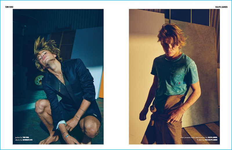 Exuding a youthful charm, Jordan Barrett is front and center in brands such as Tom Ford and Ralph Lauren.