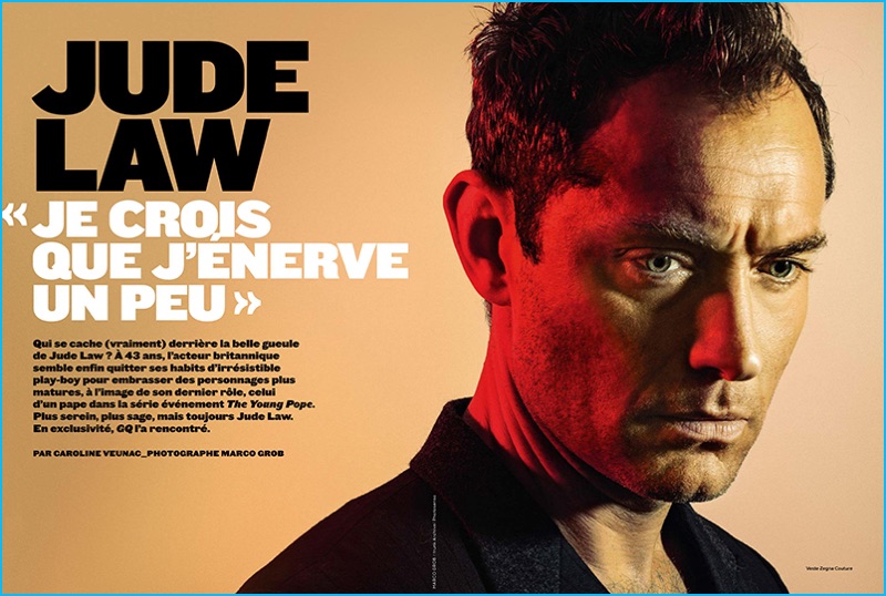 Marco Grob photographs Jude Law for GQ France.
