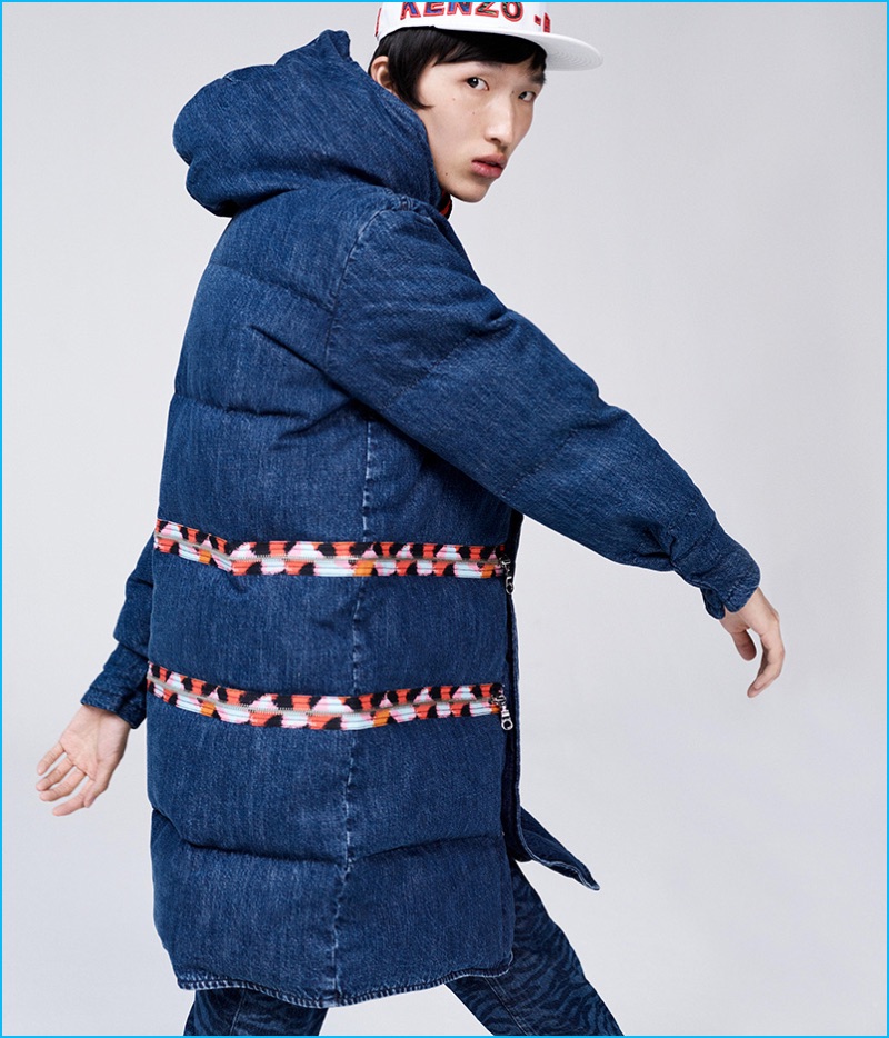 A denim parka is one of the casual standouts from Kenzo's H&M collaboration. 