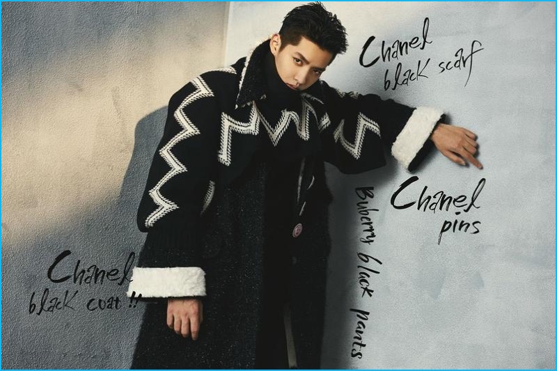 Making an oversized statement, Kris Wu rocks a Chanel coat for YOHO! magazine.