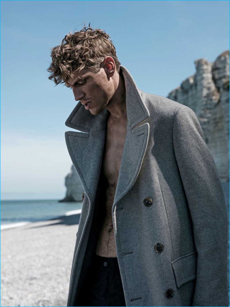 Zeb Daemen photographs Victor Norlander in a fall look from Hermes for Madame Figaro.