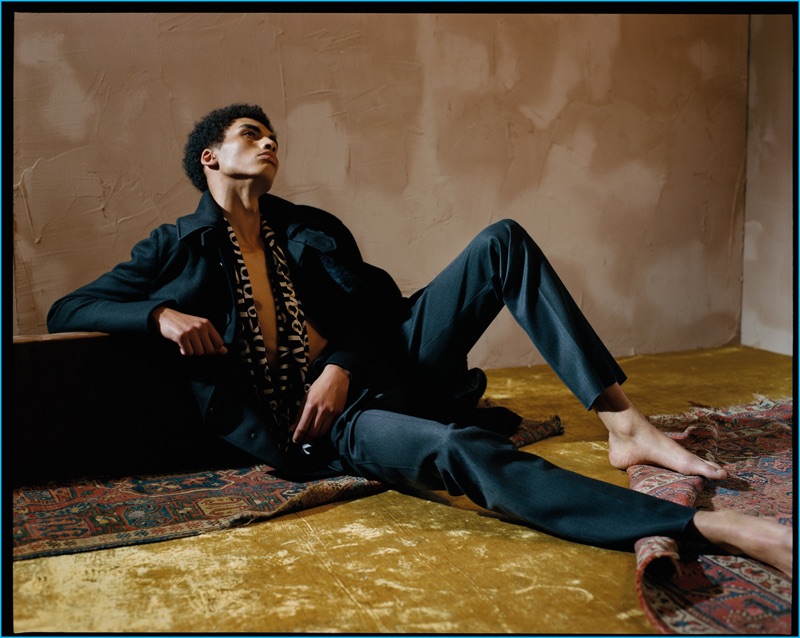 Vincent Pons outfits Sol Goss in Louis Vuitton for Metal magazine.