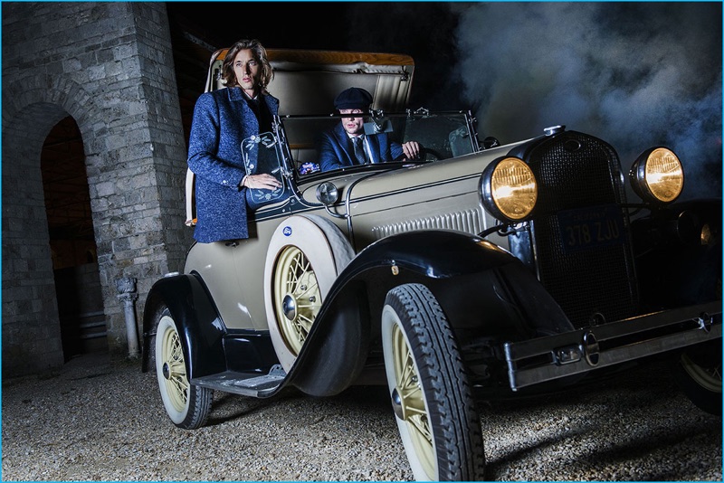 Posing in an antique car, Joel Frampton and Josh McGhee star in Paul Taylor's fall-winter 2016 shoot.