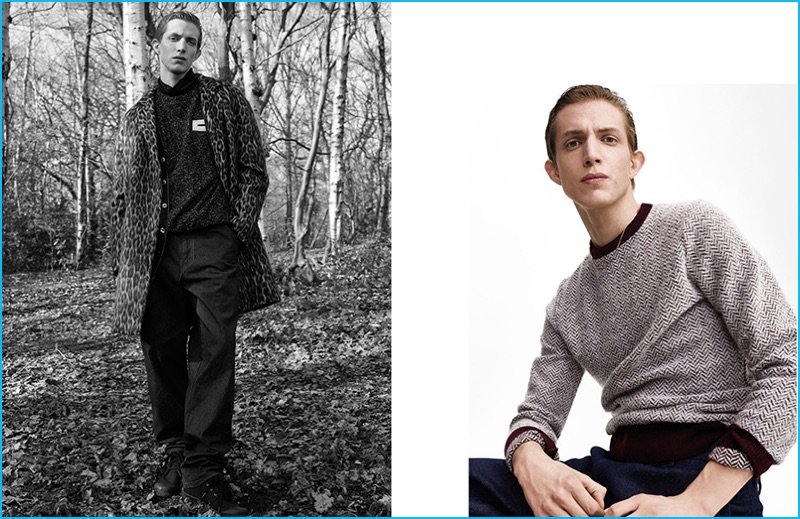 Venturing outdoors with Matches Fashion, Xavier Buestel models fall-winter 2016 fashions from Raey.