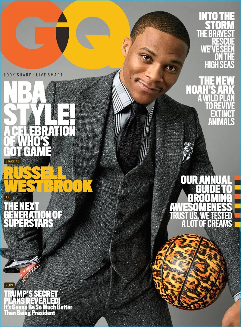 Russell Westbrook covers the November 2016 issue of GQ.
