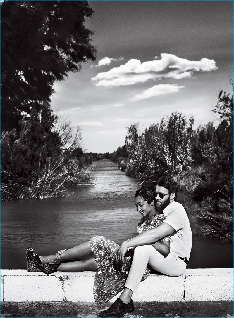 Ruth Negga and Joel Edgerton cozy up for a photo shoot in American Vogue.