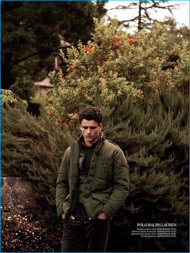 Simon Nessman sports Polo Ralph Lauren for Saks Fifth Avenue.