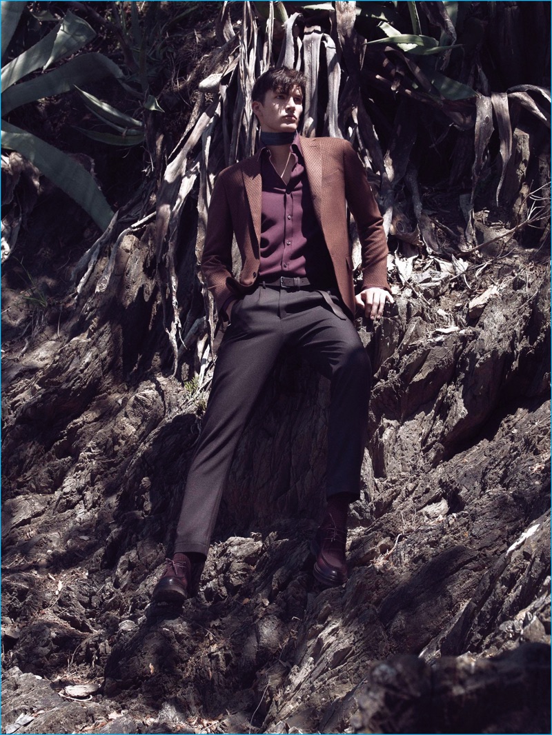 Giovanni Squatriti photographs Dominik Bauer in Ermenegildo Zegna for The Rake.