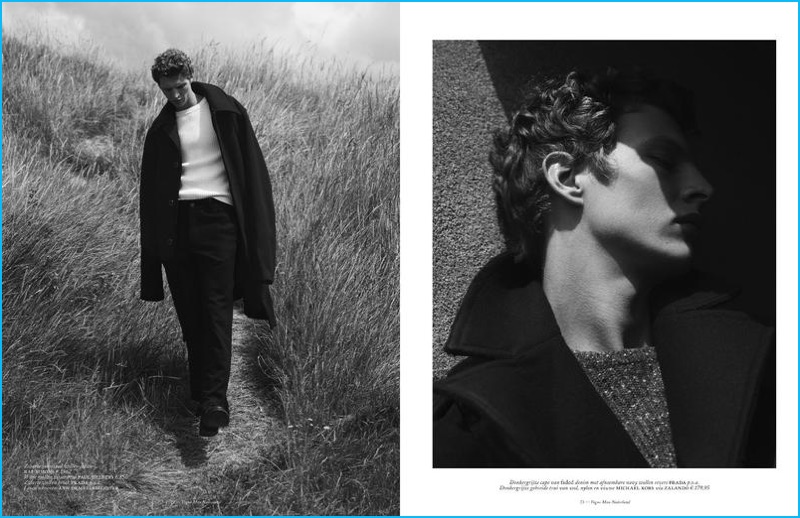 Ward Ivan Rafik photographs Tim Schuhmacher in fall-winter 2016 fashions from Raf Simons, Prada, Michael Kors, and other brands.