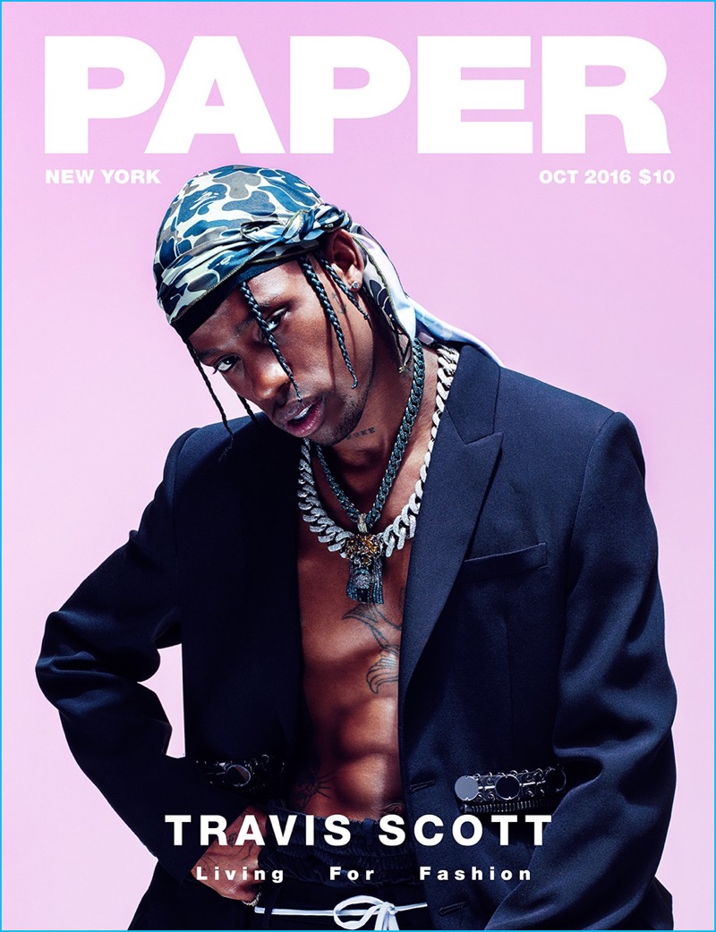 Travis Scott covers the October 2016 issue of Paper magazine. » Travis Scott Covers Paper Magazine, Hints at Fashion Collaboration Travis Scott covers the October 2016 issue of Paper magazine.