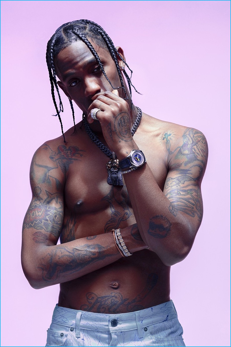 Going shirtless for Paper magazine, Travis Scott rocks Louis Vuitton denim jeans. » Travis Scott Covers Paper Magazine, Hints at Fashion Collaboration Going shirtless for Paper magazine, Travis Scott rocks Louis Vuitton denim jeans.