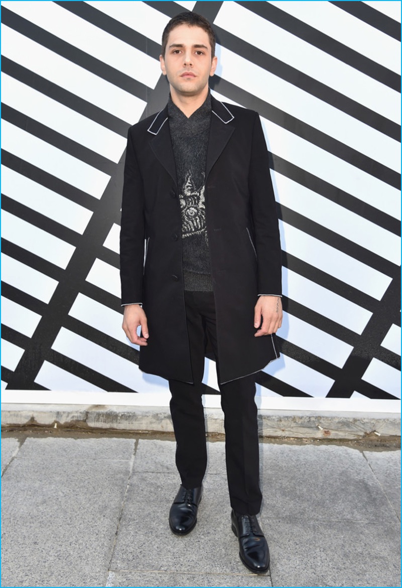 September 2016: Xavier Dolan poses for pictures at the spring-summer 2017 womenswear show of Louis Vuitton.
