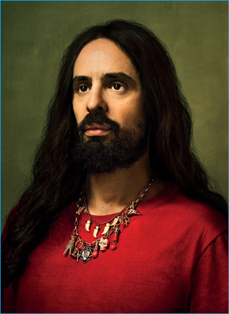 Gucci creative director Alessandro Michele sits for a portrait, commissioned by GQ.