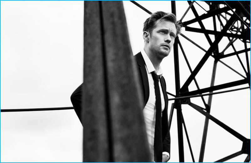 Alexander Skarsgård is front and center for Dior magazine.