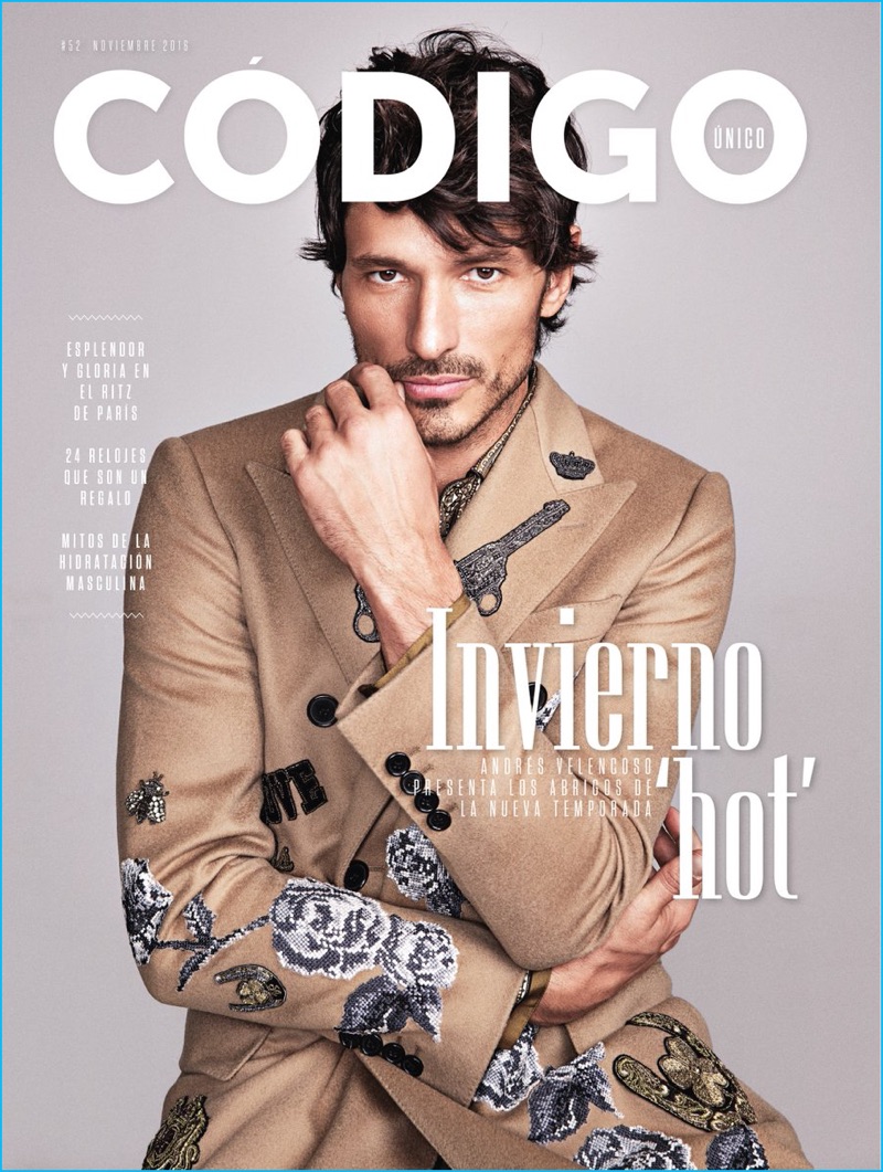 Andres Velencoso covers the November 2016 issue of Código Único.