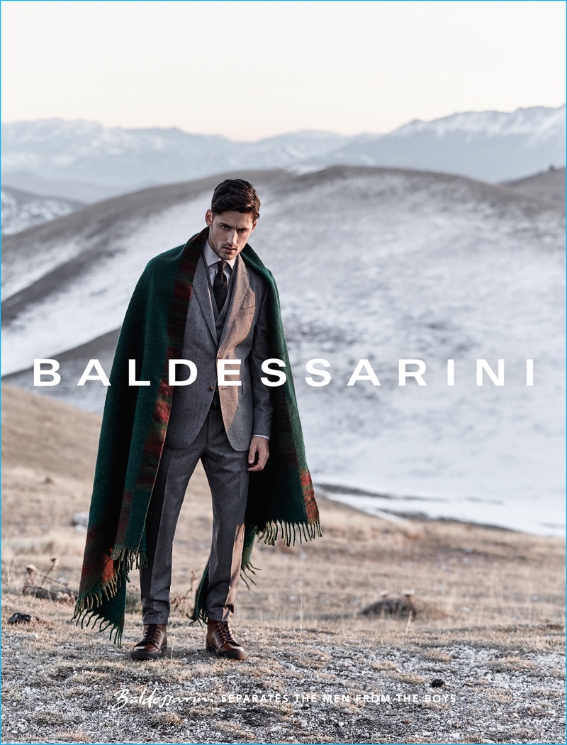 Thomas Kettner photographs Carlos Ferra for Baldessarini's fall-winter 2016 campaign.