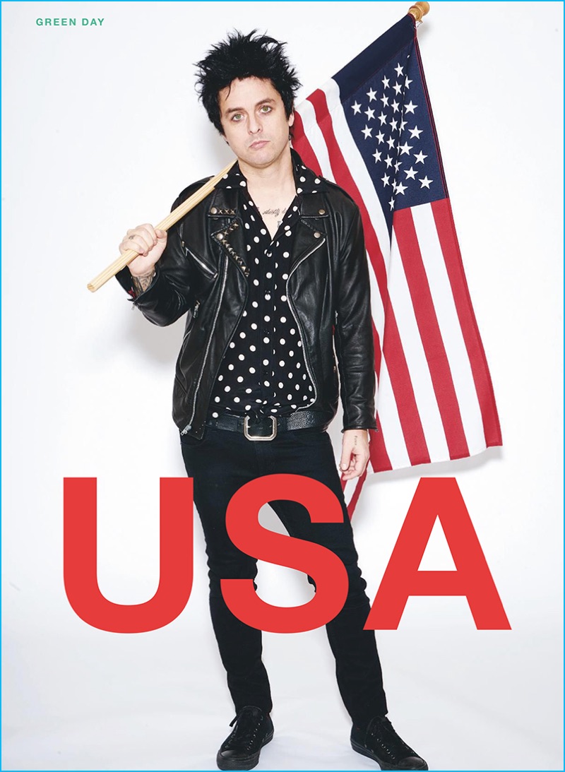 Green Day frontman Billie Joe Armstrong appears in a photo shoot for NME magazine.