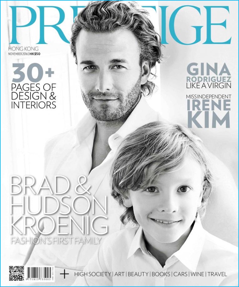Brad and Hudson Kroenig cover the November 2016 issue of Prestige Hong Kong.