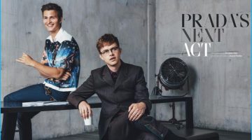 Ansel Elgort & Dane DeHaan Don Prada Fashions for British GQ Ansel Elgort & Dane DeHaan Don Prada Fashions for British GQ