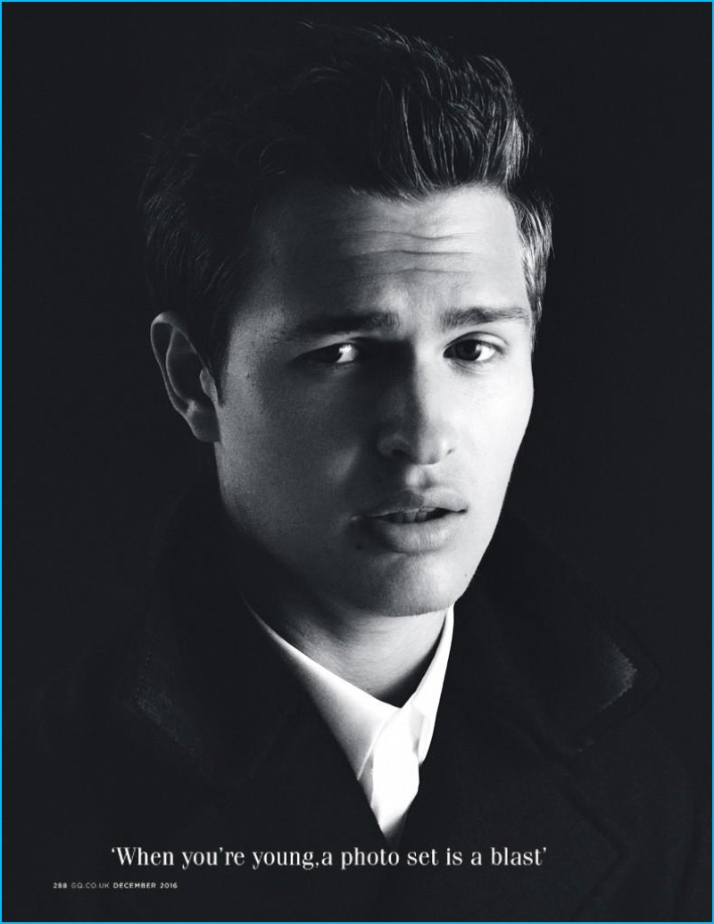 Christian Oita photographs Ansel Elgort in Prada for British GQ.