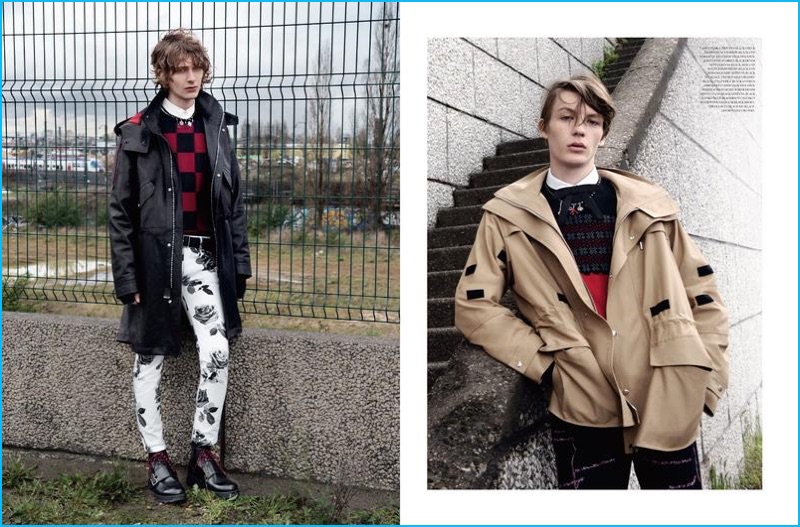 Andreas Larsson photographs Dominik Hahn and Finnlay Davis for Dior magazine.