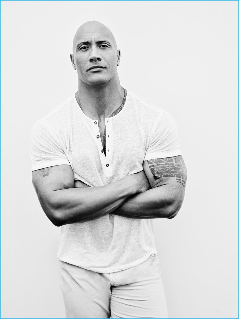 Showing off his biceps, Dwayne 'The Rock' Johnson appears in a photo shoot for People magazine.