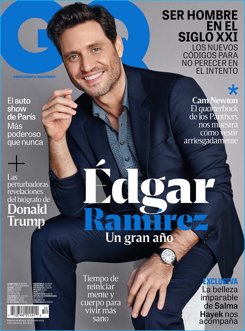 Edgar Ramirez covers the November 2016 issue of GQ Latin America.