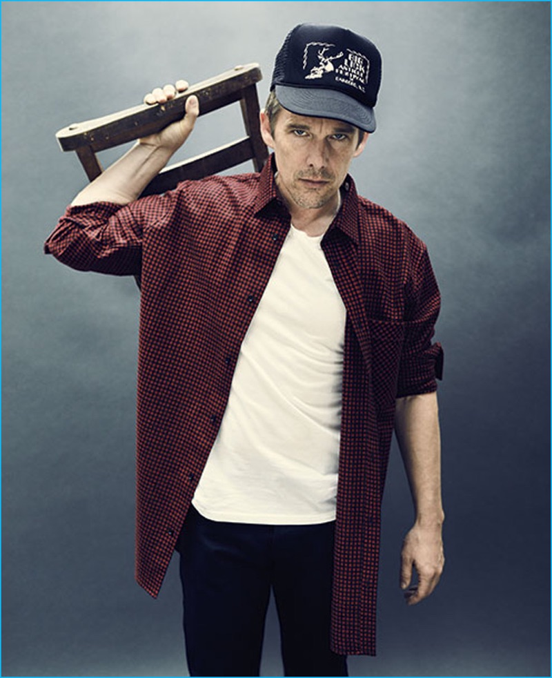 American actor sports a fall look from Dior Homme for Port magazine. » Ethan Hawke is Clad in Dior Homme for Port Cover Shoot American actor sports a fall look from Dior Homme for Port magazine.