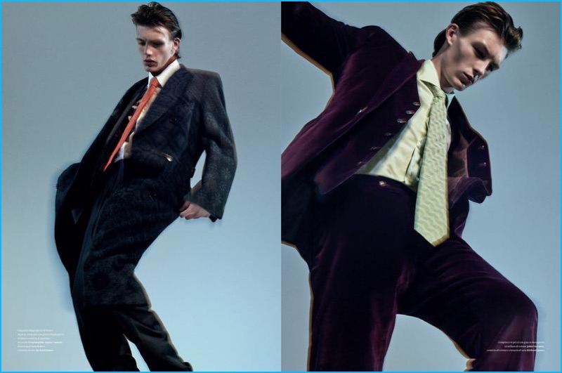 Anders Sølvsten Thomsen outfits Finnlay Davis in designer suits from Ermenegildo Zegna Couture and John Varvatos.