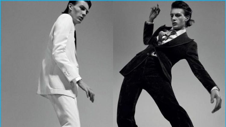 Finnlay Davis Hits Elegant Lines in Designer Suits for L’Officiel Hommes