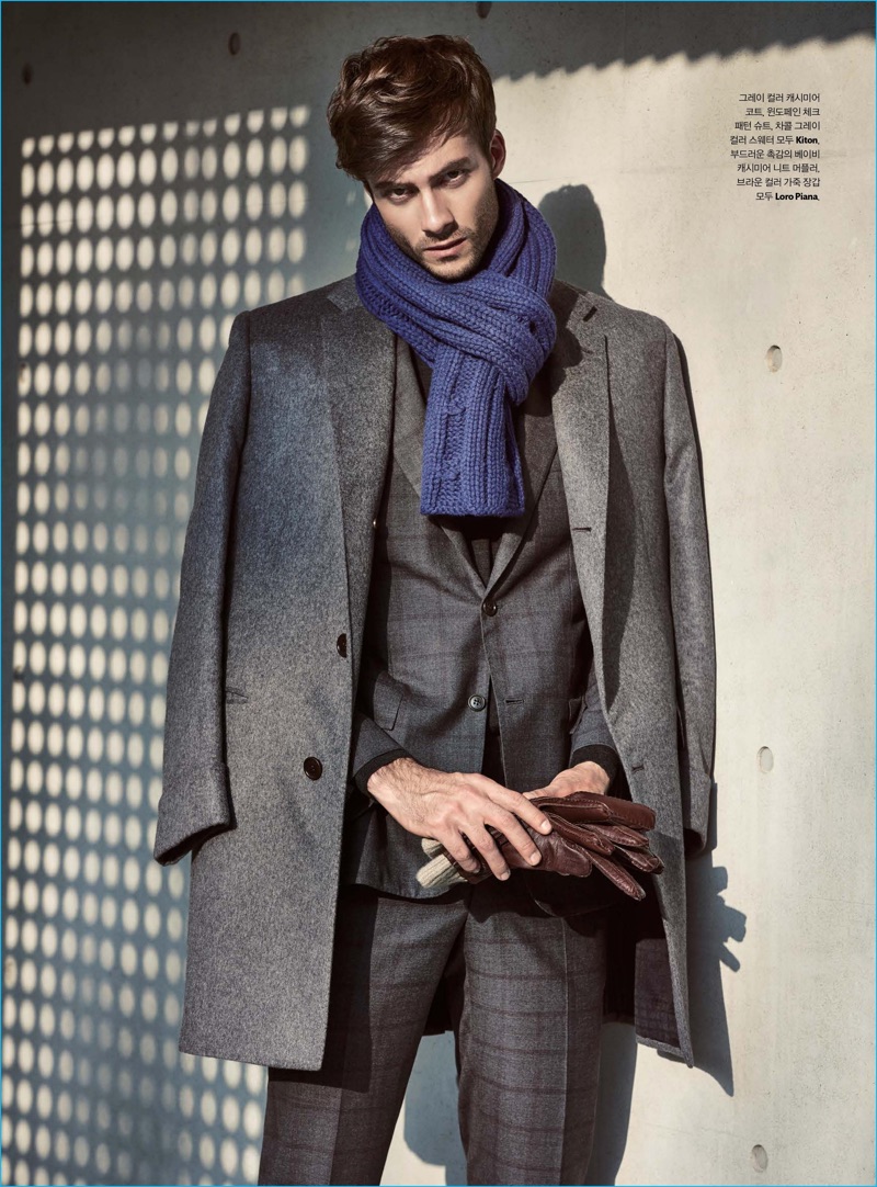 Gilberto Fritsch dons a sharp look from Kitson and Loro Piana for Noblesse magazine.
