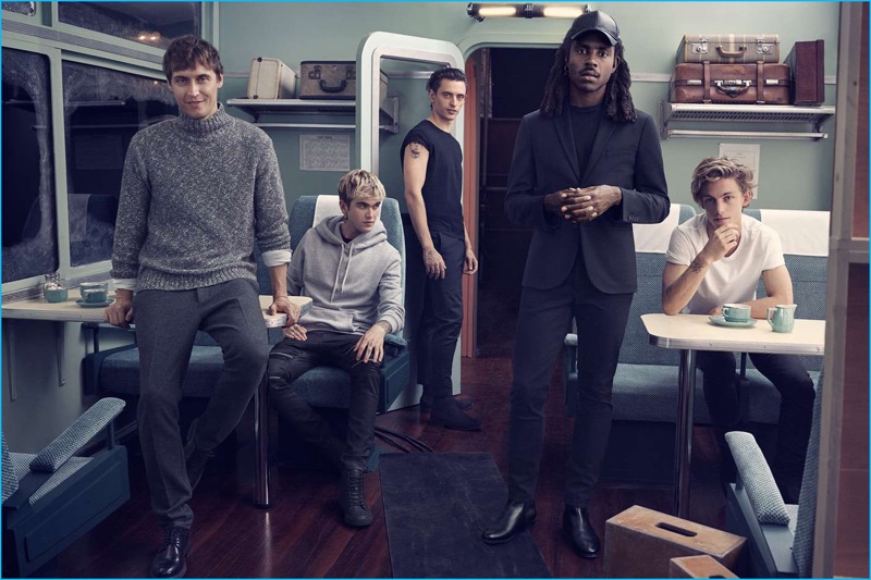 Sebastien Andrieu, Gabriel-Kane Day-Lewis, Sergei Polunin, Dev Hynes, and Ben Nordberg come together for H&M's latest style outing.