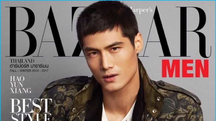 Hao Yun Xiang Covers Harper’s Bazaar Men Thailand in Burberry