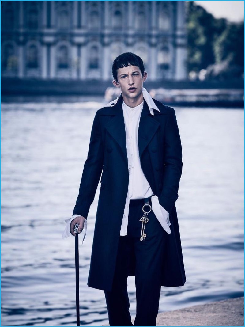 Leo Topalov strikes a pose in fall fashions from Prada for GQ Style Russia.