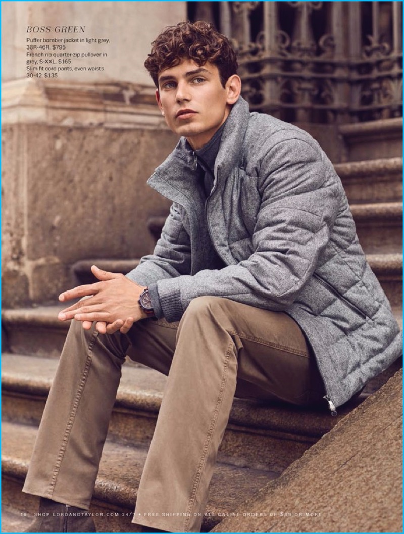 Christopher Campbell outfits Arthur Gosse in BOSS Green for Lord & Taylor.
