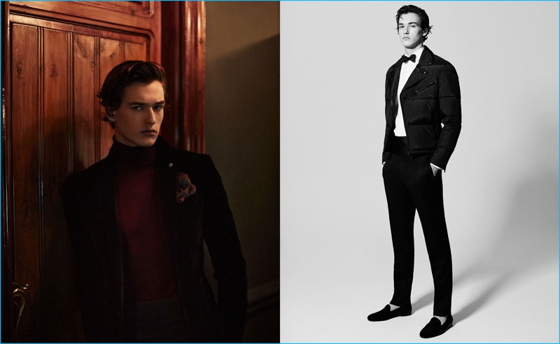 Massimo Dutti enlists Jegor Venned to don formal essentials from its new eveningwear collection.