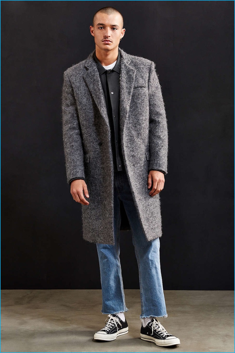 Native Youth Albatross Grey Top Coat