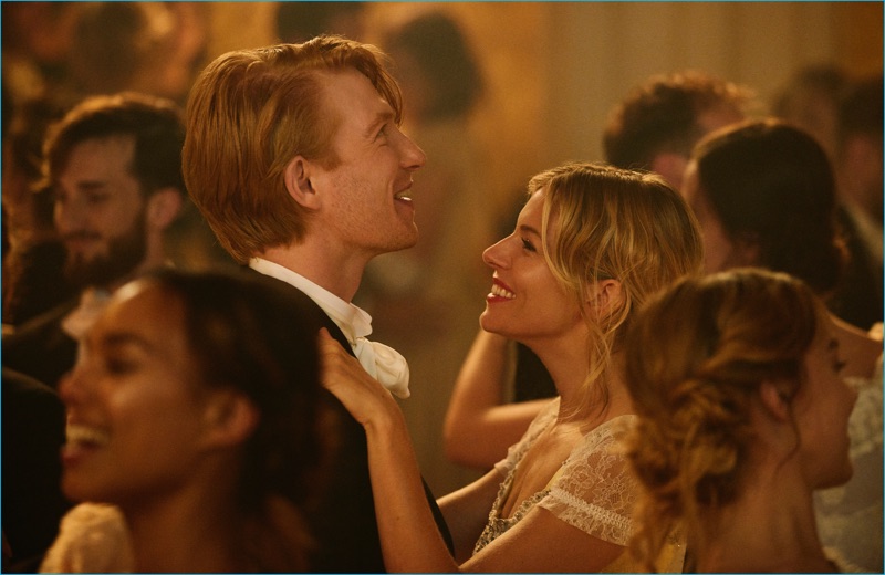 A still featuring Domhnall Gleeson and Sienna Miller in The Tale of Thomas Burberry.