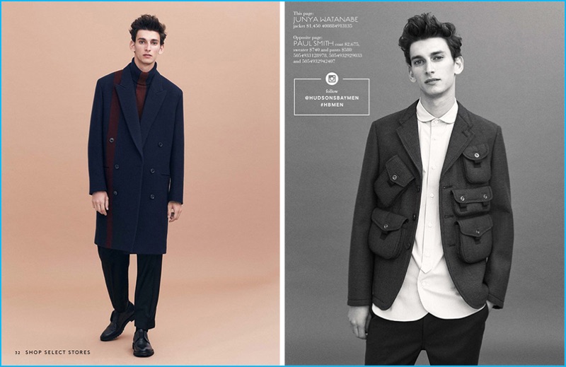 Bjorn Iooss photographs Thibaud Charon in looks by Junya Watanabe and Paul Smith.