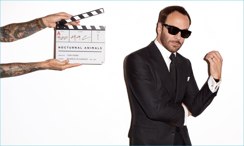 Tom Ford appears in a photo shoot for WSJ magazine.